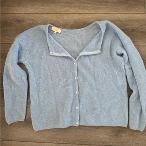 Sezane Ice Blue Gaspard Cardigan Size L